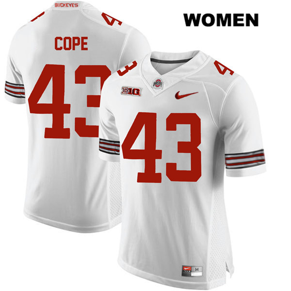 Ohio State Buckeyes Women's Robert Cope #43 White Authentic Nike College NCAA Stitched Football Jersey WS19G71VM
